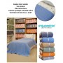 ETEHOMETEX HAVUZLU PİKE TAKIMI %100 PAMUK TEK KİŞİLİK MAVİ 8696474232087